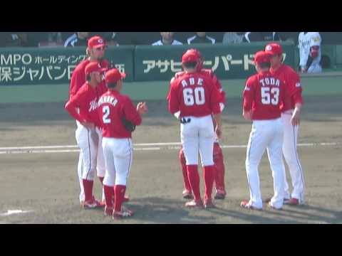 H28.05.22　３回裏　１死満塁　投手交代：中村⇒戸田　阪神×広島　甲子園