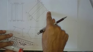 Problem-2.5  KTU-Engineering Graphics-Module-2; Projection of solids