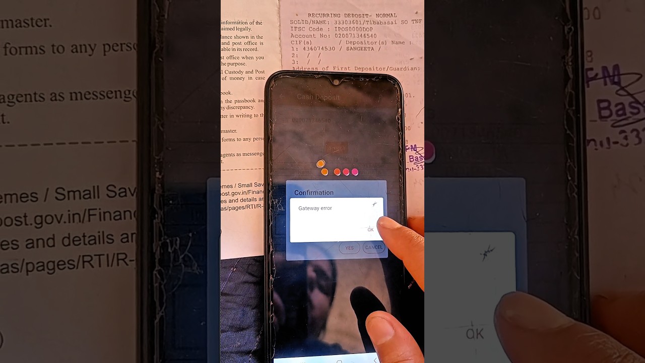 DARPAN ME RD/SB/SSA ACCOUNT ME DEPOSITE KARTE TIME ERROR AA JAYEN TO KYA KAREN || 