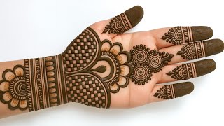 Diwali Special Stylish Simple Front Hand Mehndi Design Easy & Beautiful Mehndi For Beginners