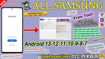1 Click FRP Unlock Tool 2023 | All Samsung FRP/Google Lock Bypass Android 13/12/11 SamFw FRP Tool V4