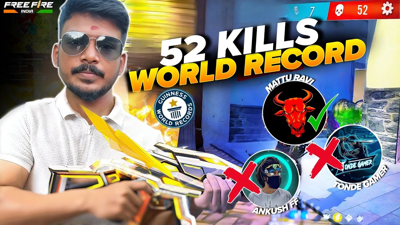 TAMIL COMMUNITY🔥 NEW WORLD RECORD🔥 PURE MOBILE PLAYER SQUAD 52 KILLS FIRST TIME😍 FREE FIRE MAX TAMIL