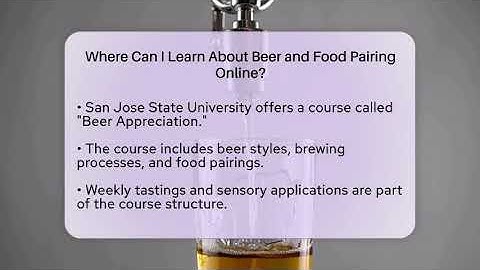 Where Can I Learn About Beer and Food Pairing Online? | The Pint Guy