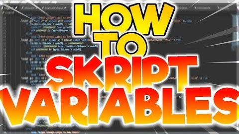 How to skript | Variables