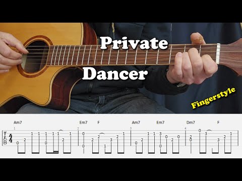 Private Dancer - Tina Turner - Fingerstyle Guitar Lesson I Tabs and Chords