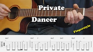 Private Dancer - Tina Turner - Fingerstyle Guitar Lesson I Tabs And Chords