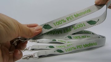Custom silkscreen printing recycled PET lanyards