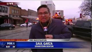 Fire destroys part of Downtown Denton square