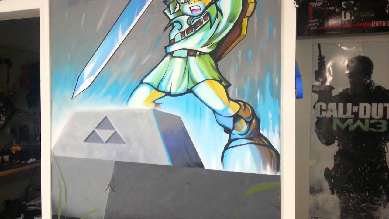 Hand painted ZELDA "link' Mural ModGyver YouTube