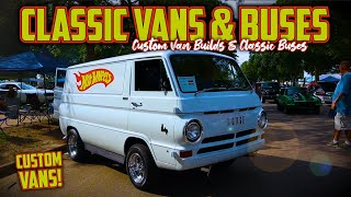 AMAZING Custom Vans & Buses!!! FULL HOUR of JUST CLASSIC VANS & BUSES! Classic Cars, Classic Vans! by MattsRadShow 6,582 views 3 months ago 1 hour