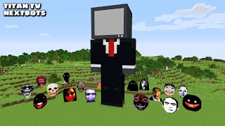 SURVIVAL TITAN TV MAN HOUSE WITH 100 NEXTBOTS in Minecraft - Gameplay - Coffin Meme