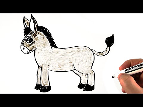 Cara Draw A Donkey Mudah | Menggambar pada Whiteboard