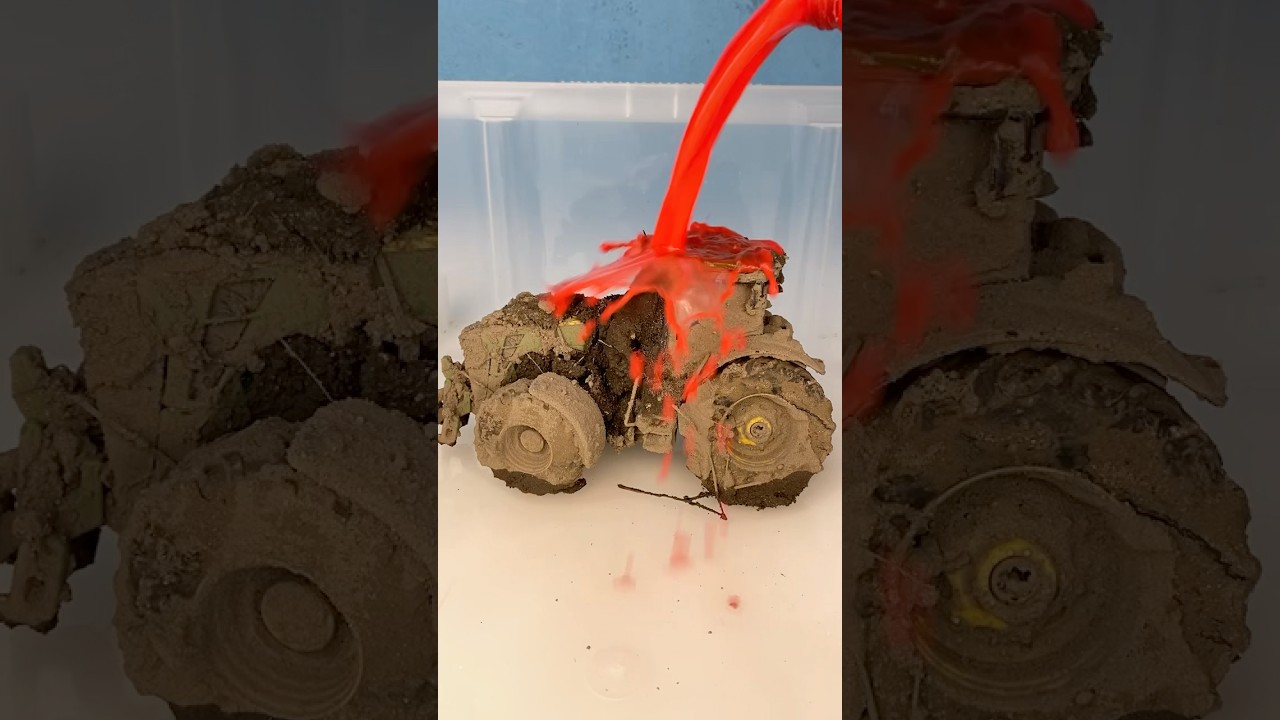 Cleaning remote controlled Tractor 🚧🚜💧🧽 