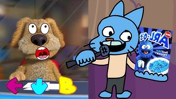 Talking BEN React to Gumball Characters | FNF MEME Playground test