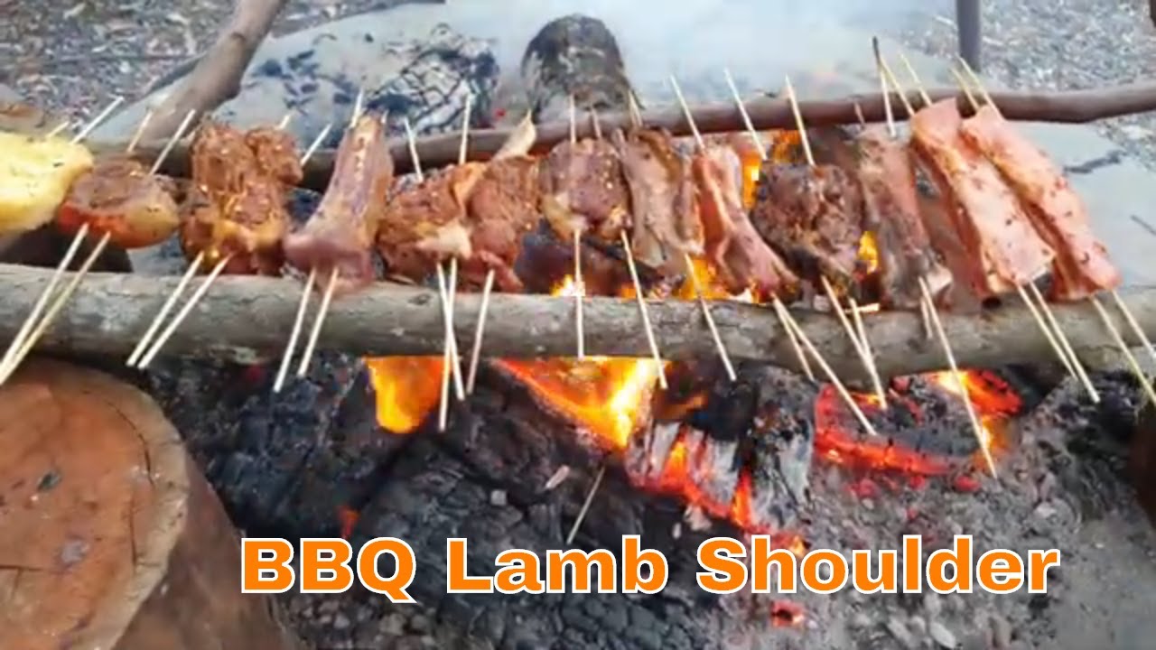 How to BBQ Lamb Shoulder Over an Open Fire YouTube