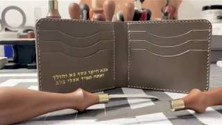 Bifold Leather Wallet With Coins, Taupe Color Handmade LeatherCraft / DIY