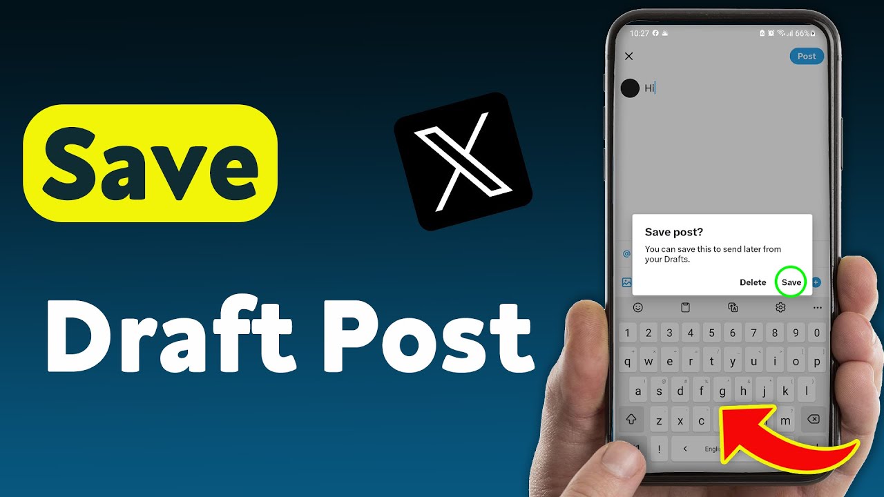 How To Save A Draft Post On X (Updated) - YouTube