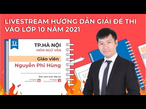 Video ???? Livestream chữa đề thi vào 10 - Hà Nội - Thầy... - youtube