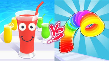 Juice Run VS Slinky Hop - All Levels SpeedRun Gameplay Android iOS Ep1