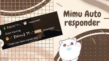 ˚ ༘♡ ⋆｡˚ How to set cute Mimu Autoresponder in just under 3 minutes ( Discord tutorial )