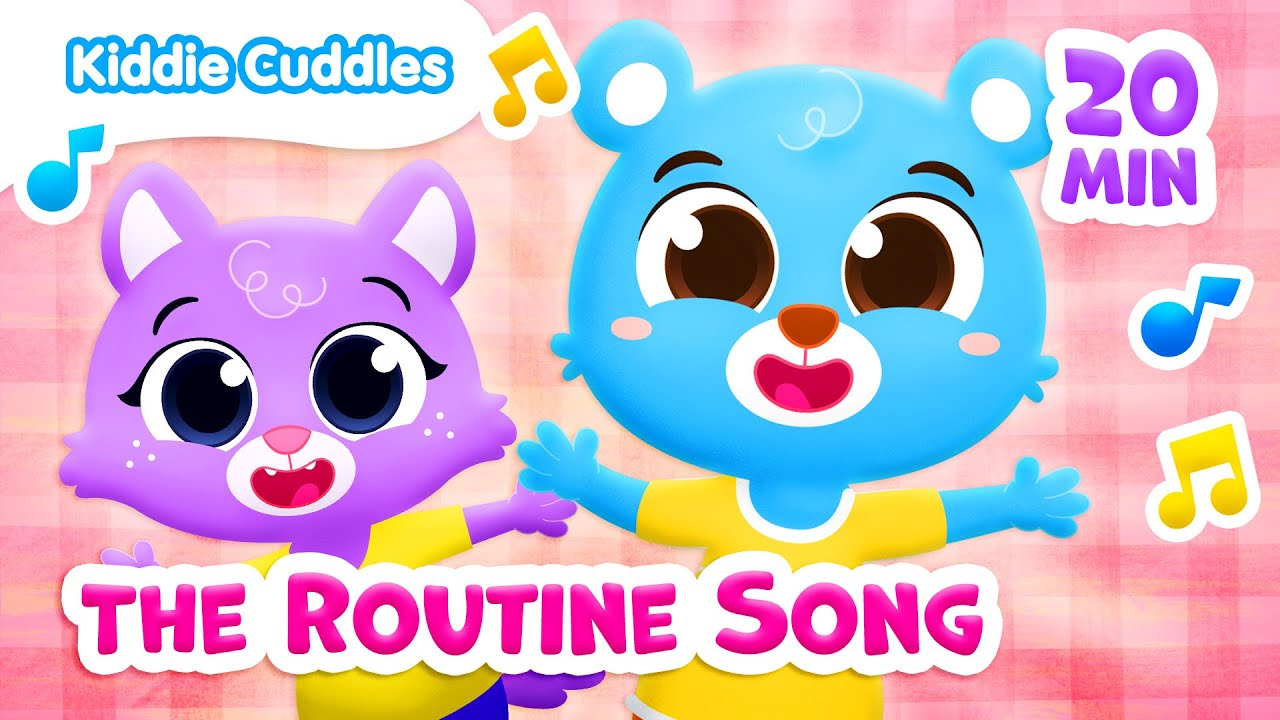 The Routine Song & More Nursery Rhymes 🎒 | Kiddie Cuddles - YouTube