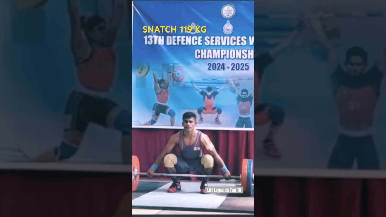 ## 13Th DEFENCE SERVICES GAMES 2024-25 M-61 kg 1st PLACE and BEST LIFTER (Snatch 119 kg) 🥇🏋️😍