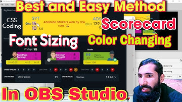 Scorecard Color Changing in OBS studio for YouTube Live Streaming | English Subtitles