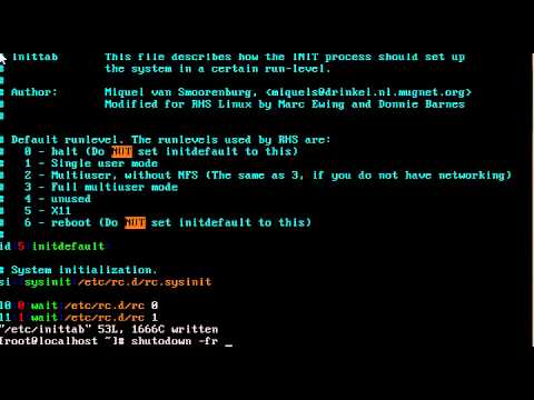 Linux - Changing Run levels - Tutorial - YouTube