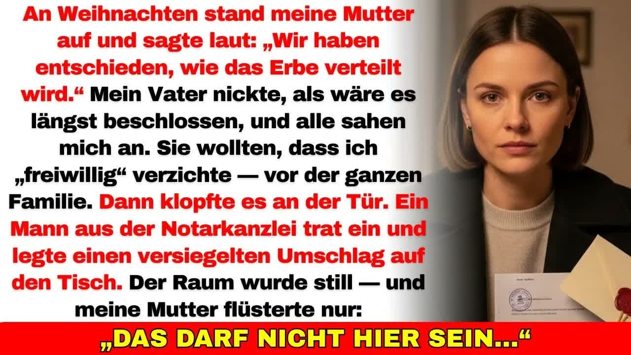 An Weihnachten wollten meine Eltern Erbe „verkünden“ — bis der Umschlag meines Großvaters auftau