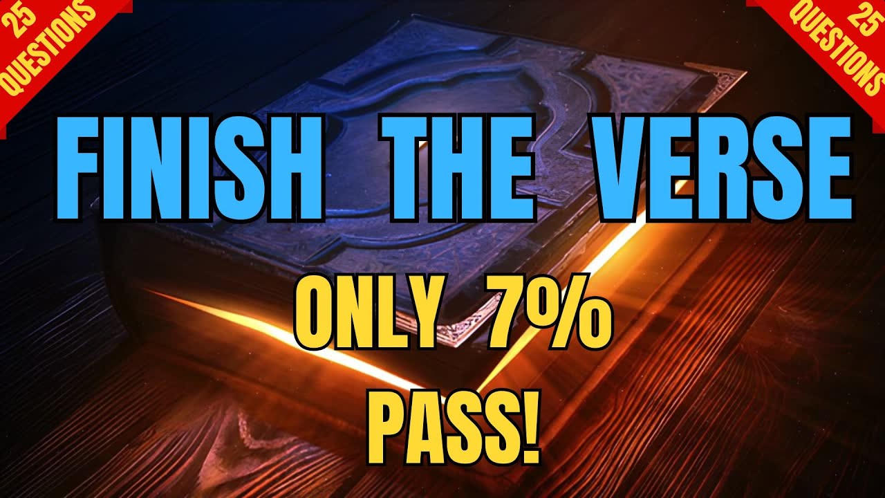 BIBLE QUIZ; 25 QUESTION CHOOSE THE RIGHT WORD QUIZ