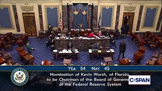 U.S. Senate Confirms Kevin Warsh to be Fed Chair