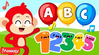 Monkey Learning Videos For Toddlers ✨ Learn ABC, Colors, Numbers, Shapes, Months Of The Year & More