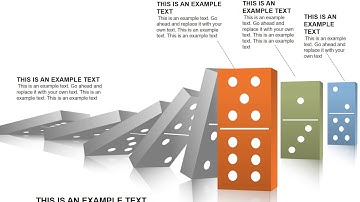 Colored Domino PowerPoint diagrams Presentation