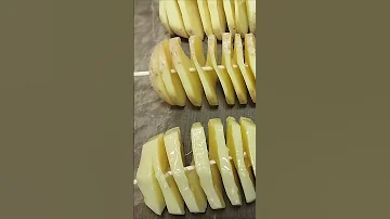 Как нарезать Картофель Спиралью обычным ножом