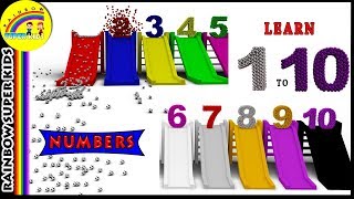 Color balls with Numbers - 1 to 10 Number Learning Videos