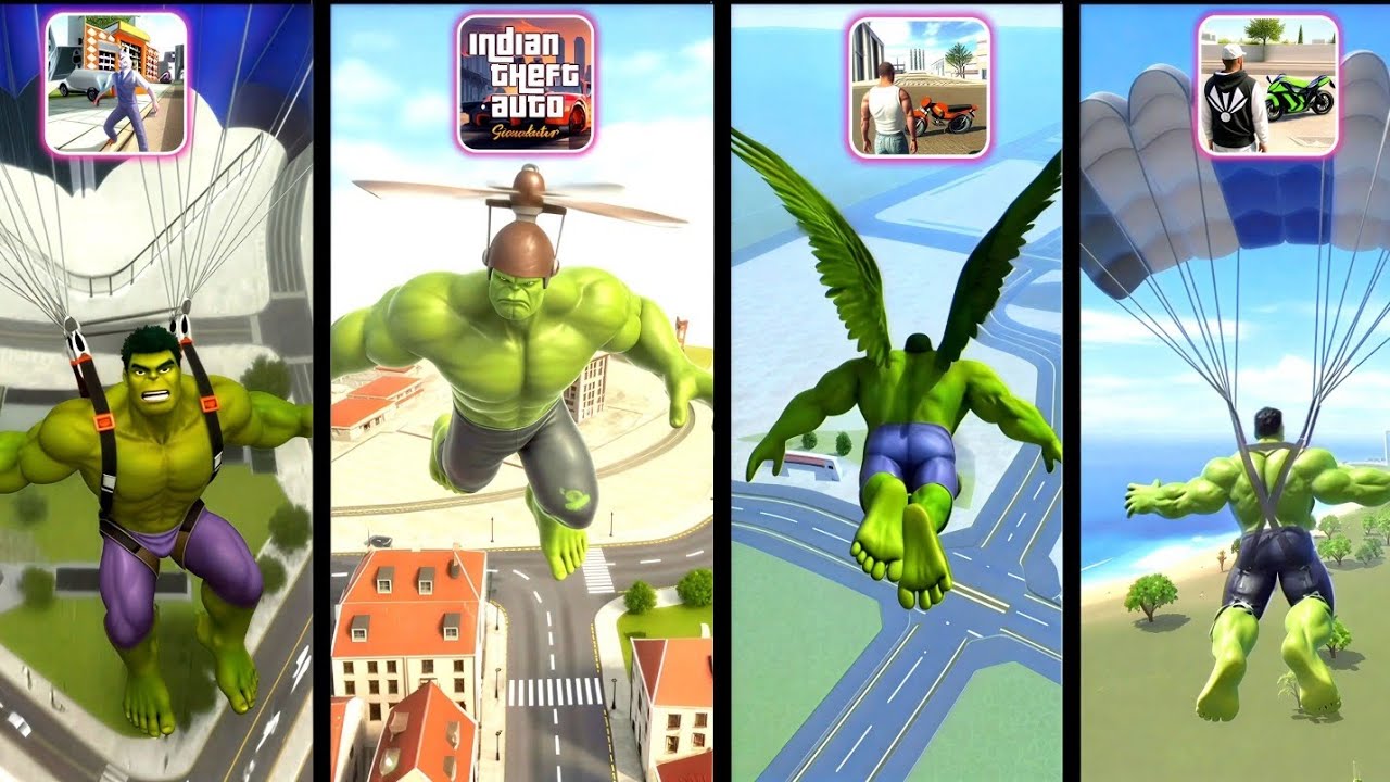 🤫Hulk jumping into aeroplane in All GTA Games 🛫