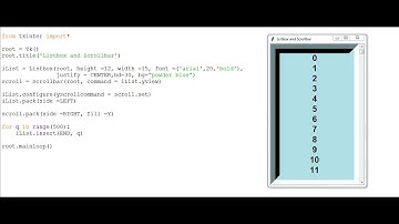 How to Create a  Listbox with Scrollbar in Python