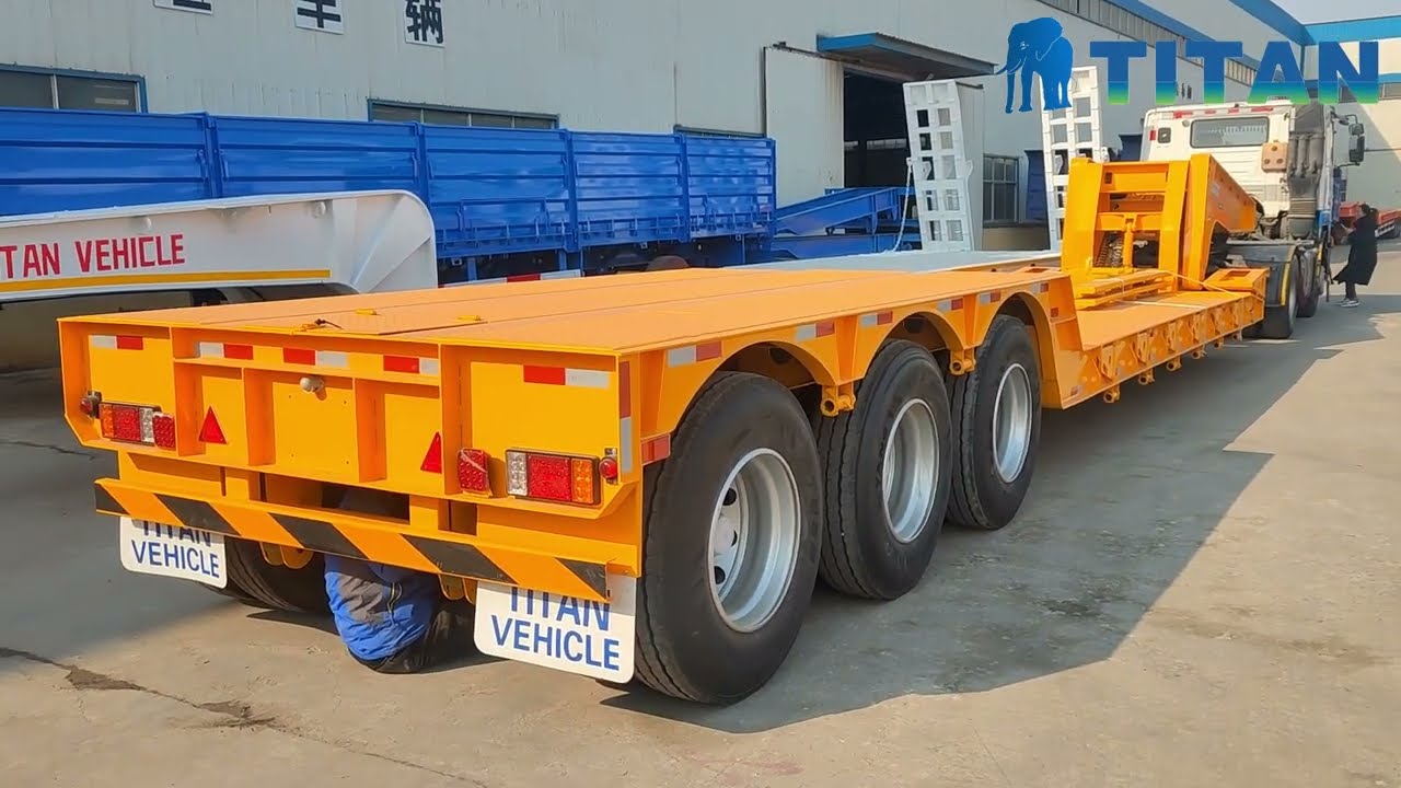 Tri Axle 80 Ton Detachable Gooseneck Lowboy Trailer Price