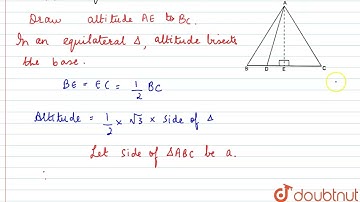 In an\r\nequilateral triangle A B C\nthe side B C\nis\r\ntrisected at D\n. Prove\r\nthat 9\\ A D...
