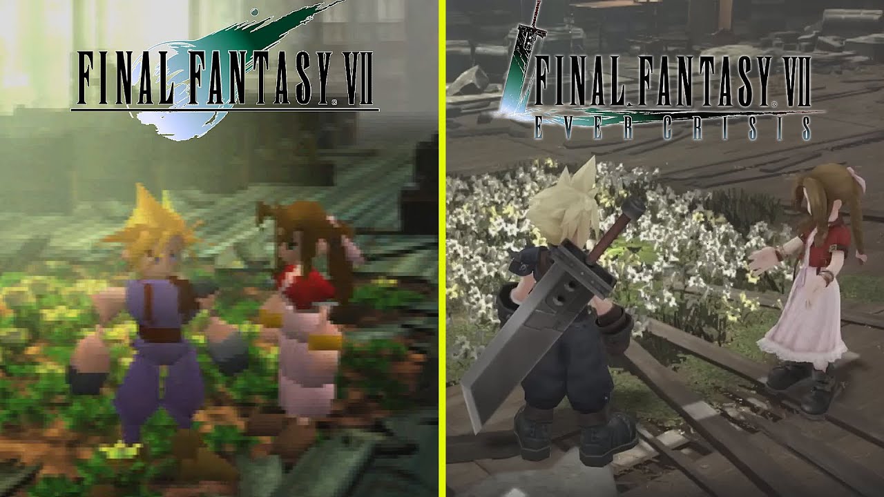 Final Fantasy VII Ever Crisis vs Originals (FF7 & Crisis Core) Early  Graphics Comparison 