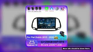 Android 16 For Fiat Doblo 2015 2016 2017 2018 2019 2020 GPS Car Radio Multimedia Video Player Stereo screenshot 5