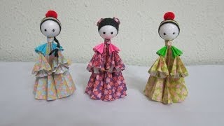 Tutorial - How To Make 3D Paper Dolls - Asian Folk Dolls, Chinese Dynasty
