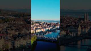 Limmat River Zurich Switzerland🇨🇭 4K💙