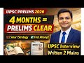👉 Sirf 4 Mahine! UPSC Prelims Clear Karne Ki Complete Strategy 🔥#upsc #upscprelims #prelims2026