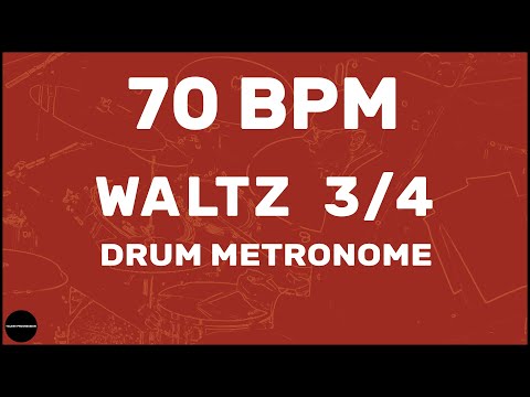Waltz 3/4 | Drum Metronome Loop | 70 BPM