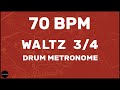 Waltz 3/4 | Drum Metronome Loop | 70 BPM