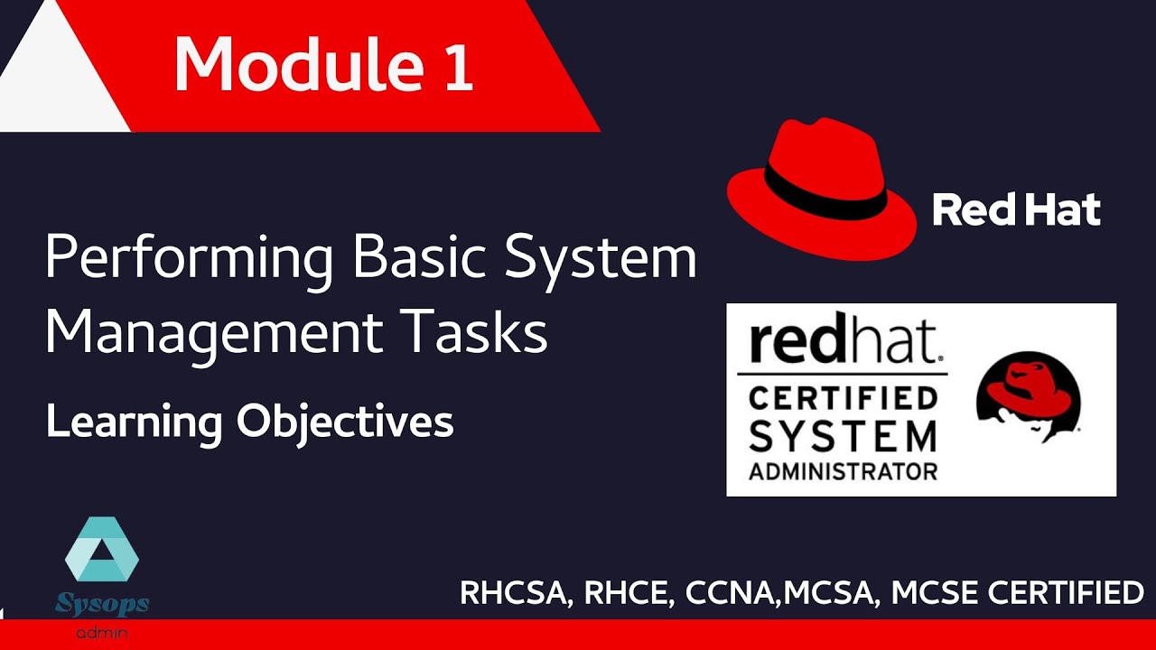 Performing Basic System Management Tasks | RHCSA Course | Module 1 ...