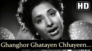 Ghanghor Ghatayen Chhayeen (HD) - Taqdeer (1943)Song - Nargis - Motilal - Chandra Mohan - Filmigaane