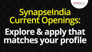 SynapseIndia Current Openings for IT professionals