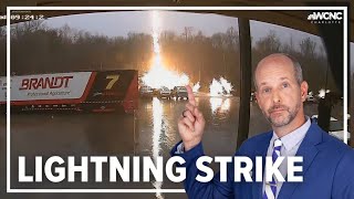 Massive lightning strike caught on camera in Mooresville
